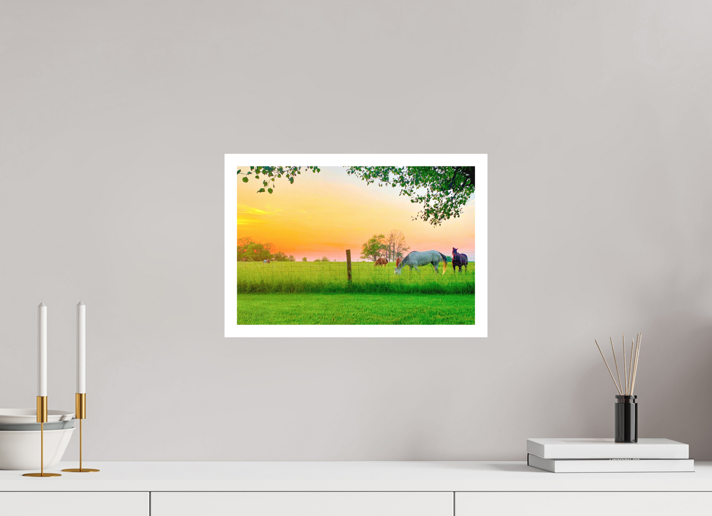 15 x 10″, Photo Rag Bright White 0.79'' Border A Beautiful Evening