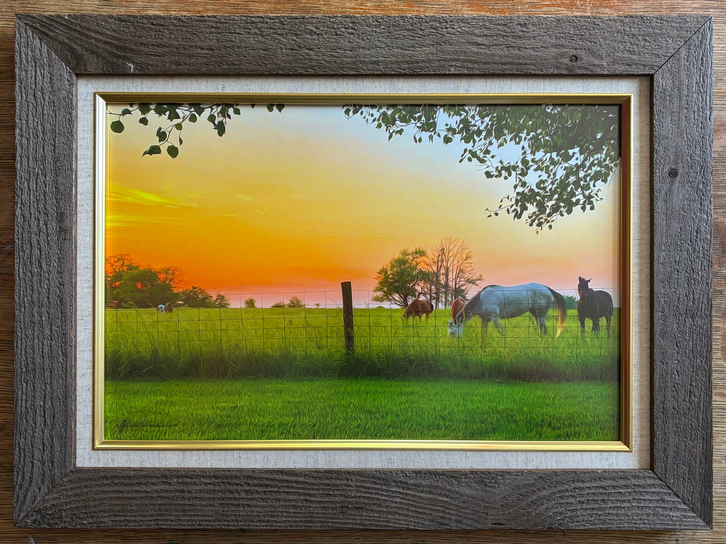 Sunset Horses