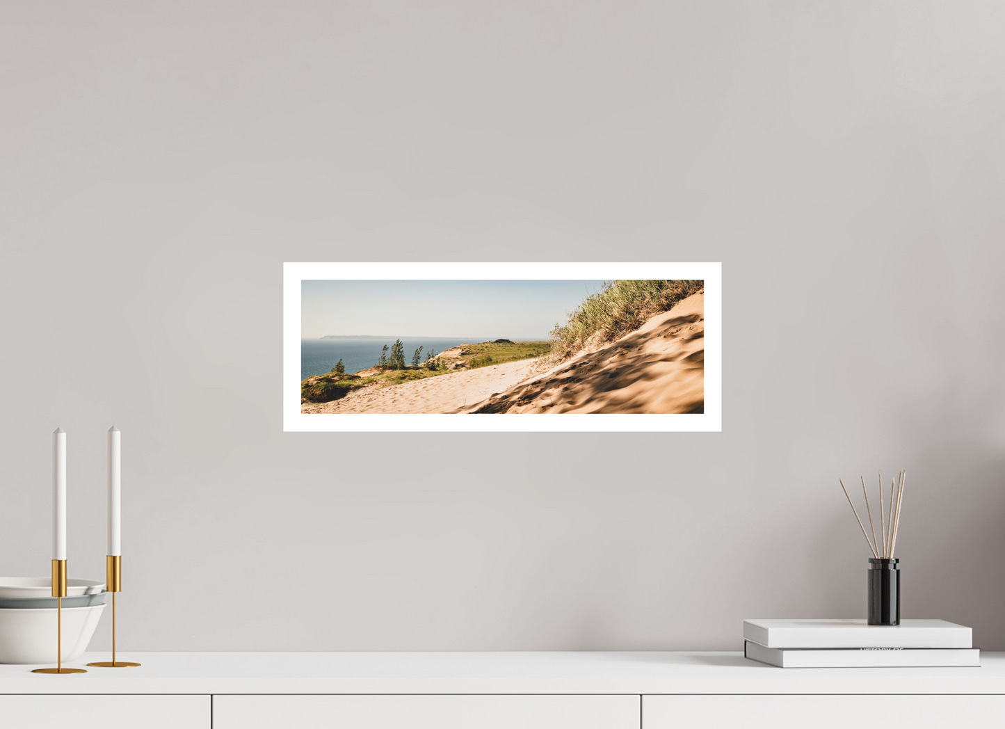 18 x 6″, Hahnemuhle Bamboo 0.79 Border Sleeping Bear Dunes
