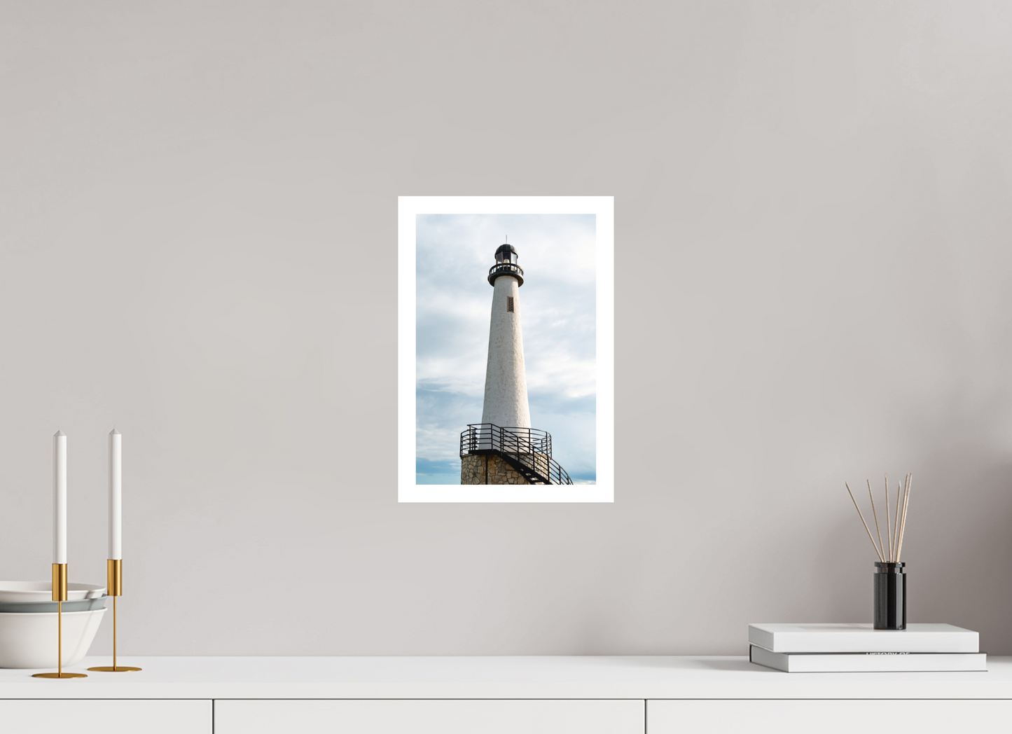 8 x 12″, Photo Rag Bright White 0.79'' Border The Lighthouse
