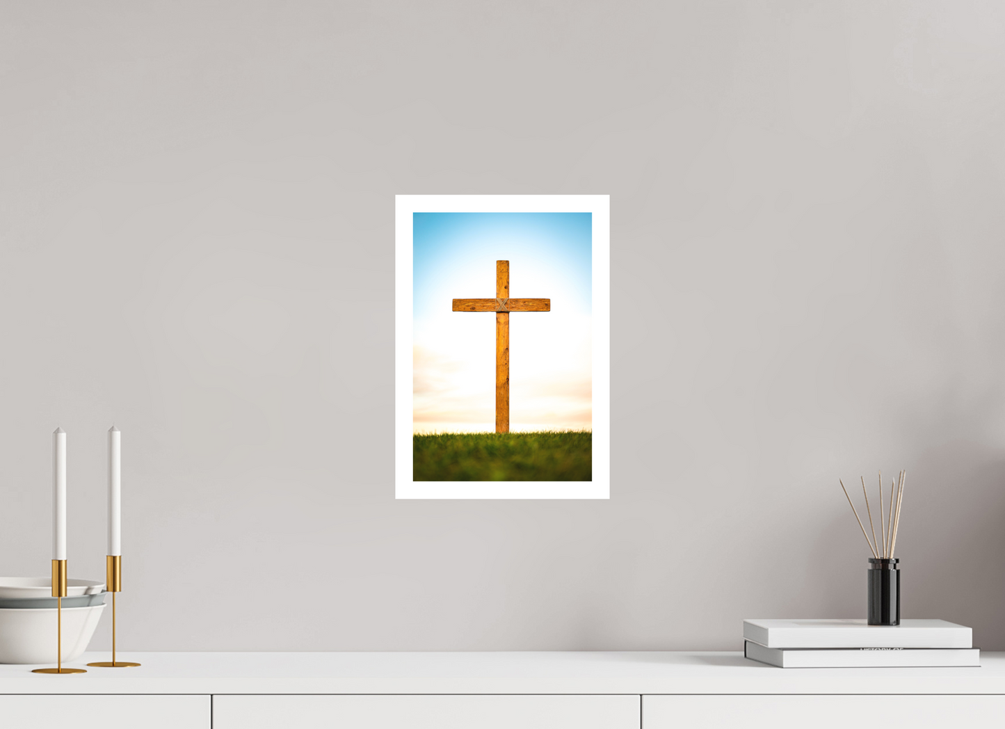 8 x 12″, Photo Rag Bright White 0.79'' Border The Cross
